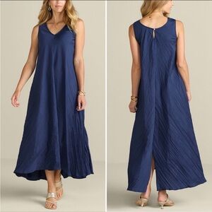 Soft Surroundings Elegant Blue Maxi Dress